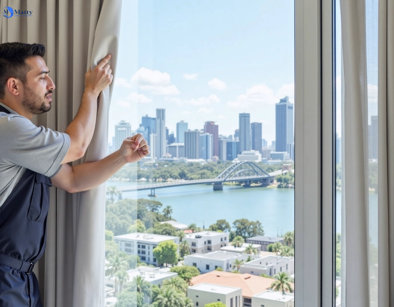 Professional curtain steam cleaning service clareville-nsw QLD by Matty Curtain Cleaning