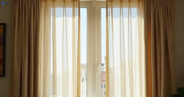 Dull dusty drapes in clareville-nsw before professional cleaning